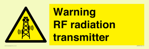 Warning RF radiation transmitter