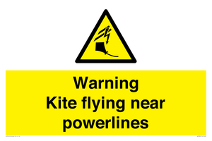 Warning Kite flying near powerlines