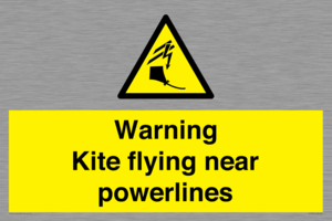 Warning Kite flying near powerlines