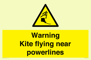 Warning Kite flying near powerlines