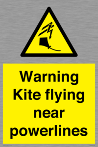 Warning Kite flying near powerlines