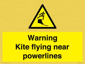 Warning Kite flying near powerlines