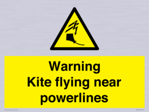 Warning Kite flying near powerlines
