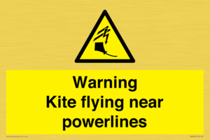 Warning Kite flying near powerlines