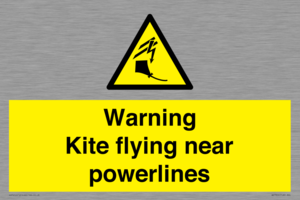 Warning Kite flying near powerlines