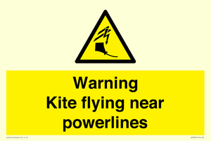 Warning Kite flying near powerlines