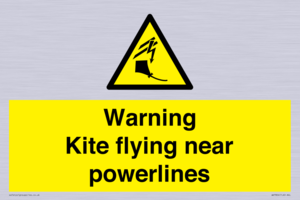 Warning Kite flying near powerlines