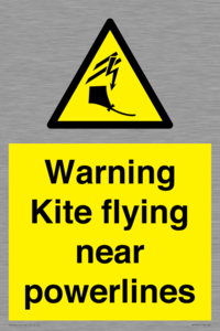 Warning Kite flying near powerlines