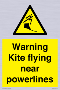 Warning Kite flying near powerlines