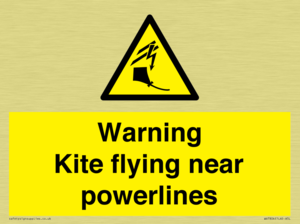 Warning Kite flying near powerlines