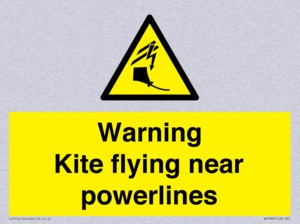 Warning Kite flying near powerlines