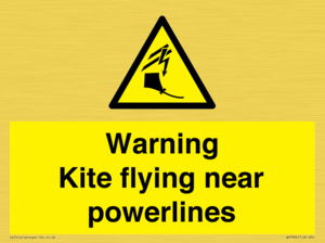 Warning Kite flying near powerlines
