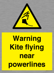 Warning Kite flying near powerlines