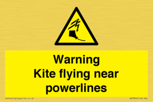Warning Kite flying near powerlines