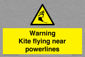 Warning Kite flying near powerlines