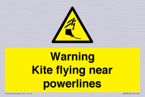 Warning Kite flying near powerlines