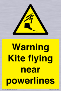 Warning Kite flying near powerlines