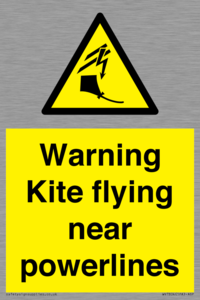 Warning Kite flying near powerlines