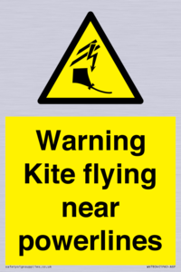 Warning Kite flying near powerlines
