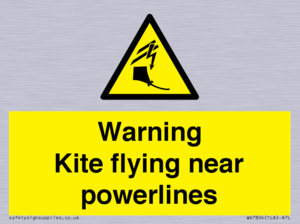 Warning Kite flying near powerlines