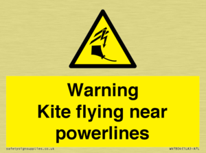 Warning Kite flying near powerlines