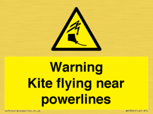Warning Kite flying near powerlines