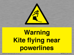 Warning Kite flying near powerlines