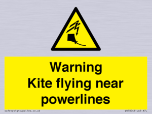 Warning Kite flying near powerlines