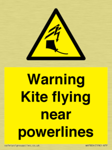 Warning Kite flying near powerlines
