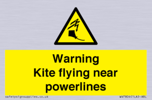 Warning Kite flying near powerlines