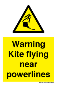 Warning Kite flying near powerlines