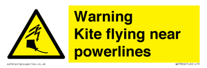 Warning Kite flying near powerlines