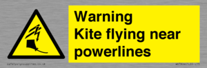 Warning Kite flying near powerlines