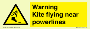 Warning Kite flying near powerlines