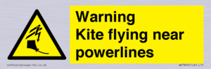 Warning Kite flying near powerlines