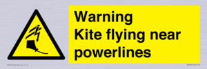 Warning Kite flying near powerlines