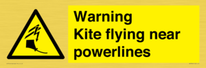 Warning Kite flying near powerlines