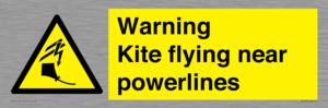 Warning Kite flying near powerlines