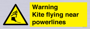 Warning Kite flying near powerlines