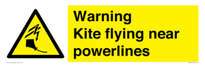 Warning Kite flying near powerlines