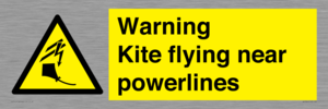 Warning Kite flying near powerlines