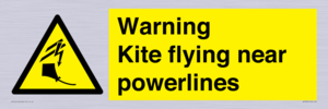 Warning Kite flying near powerlines