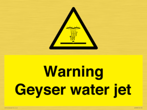 Warning Geyser water jet