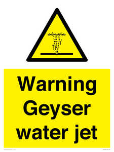 Warning Geyser water jet