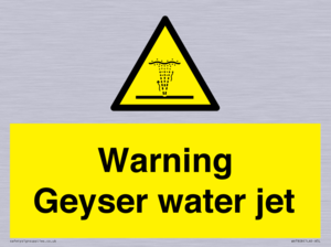 Warning Geyser water jet