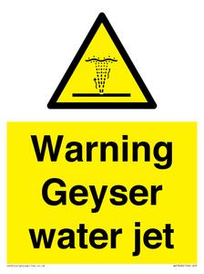 Warning Geyser water jet