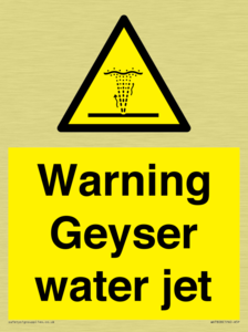 Warning Geyser water jet
