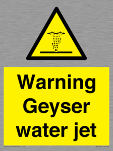 Warning Geyser water jet