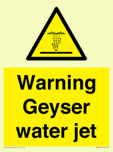 Warning Geyser water jet