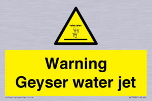 Warning Geyser water jet